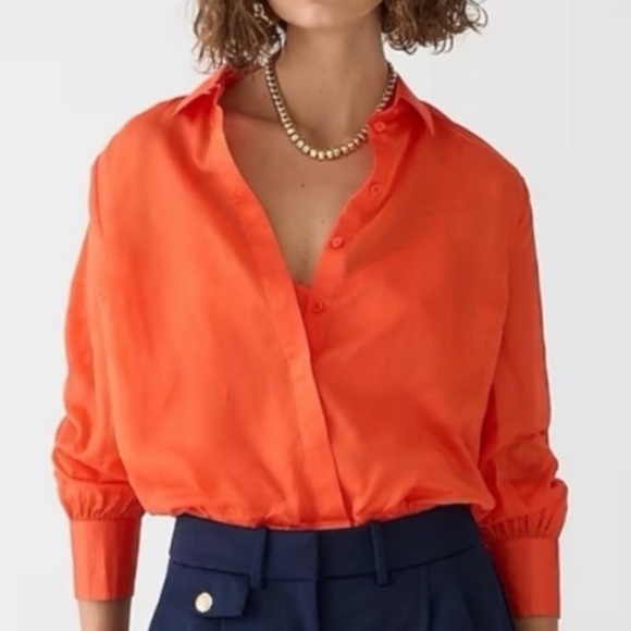 J. Crew Tops - NWT J. Crew bottom down in sheer organza. Size 0